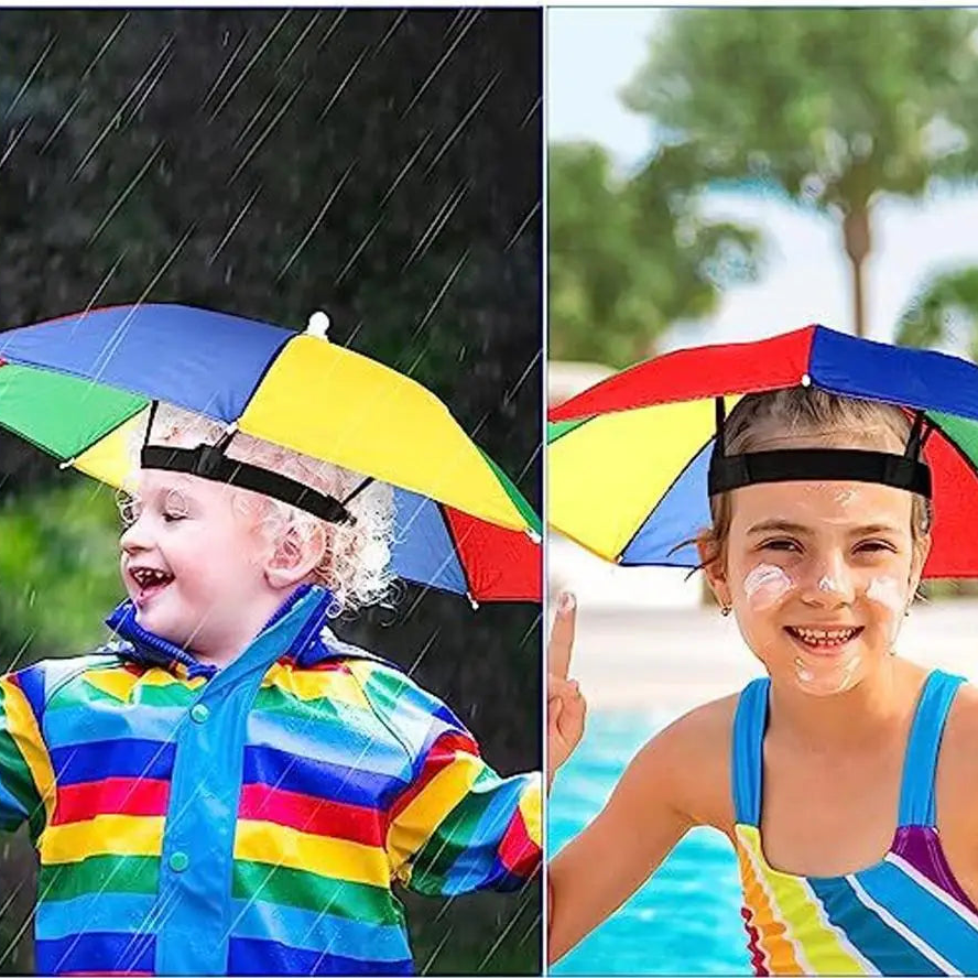 Kids Foldable Rain Umbrella Hat