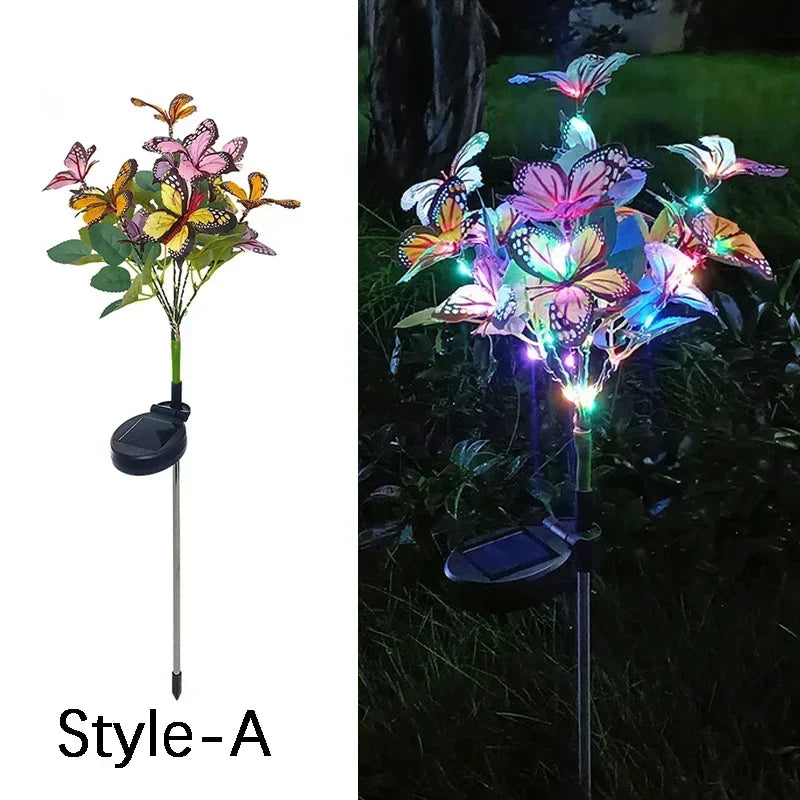 Solar LED Butterfly & Sunflower Festoon Lights