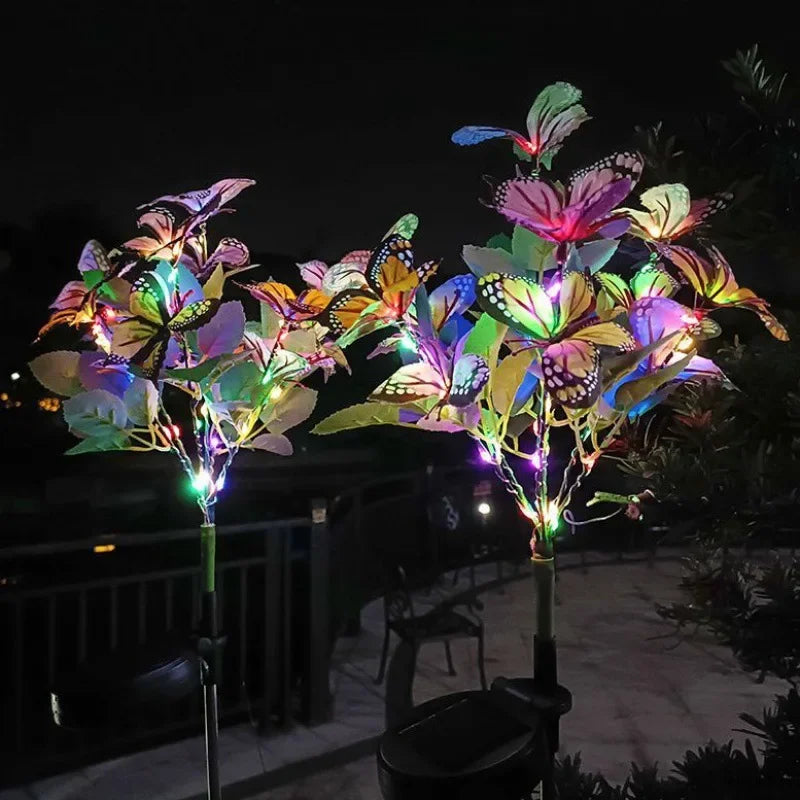 Solar LED Butterfly & Sunflower Festoon Lights