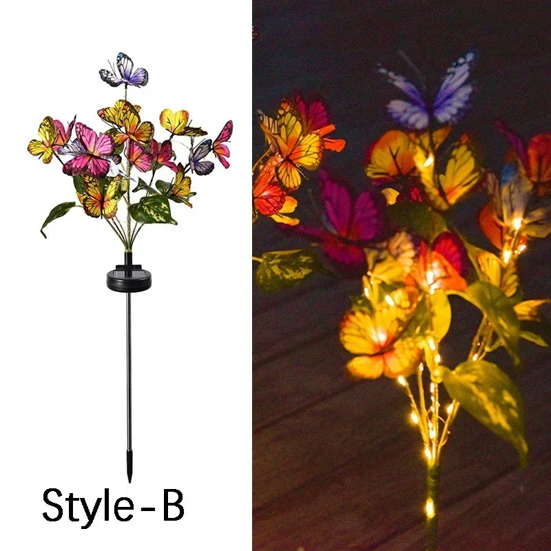 Solar LED Butterfly & Sunflower Festoon Lights