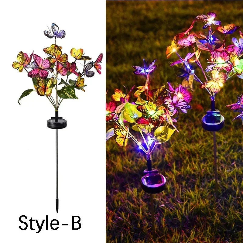 Solar LED Butterfly & Sunflower Festoon Lights