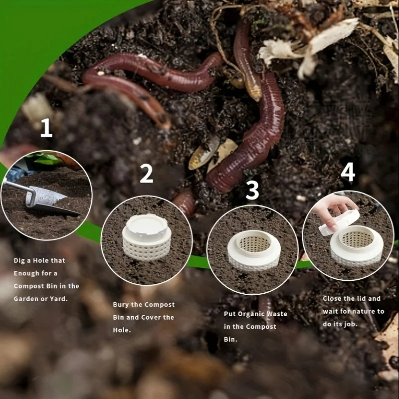 White Plastic Compost Bin