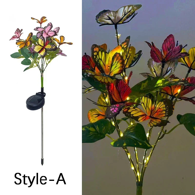 Solar LED Butterfly & Sunflower Festoon Lights