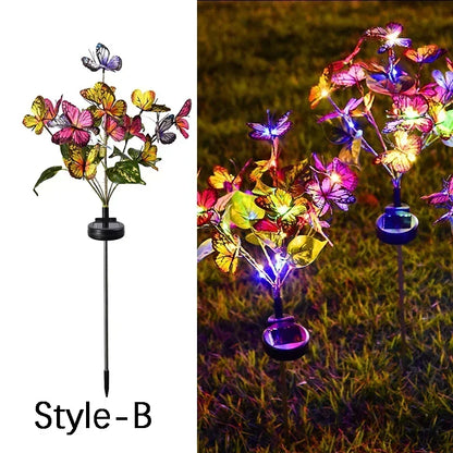 Solar LED Butterfly & Sunflower Festoon Lights