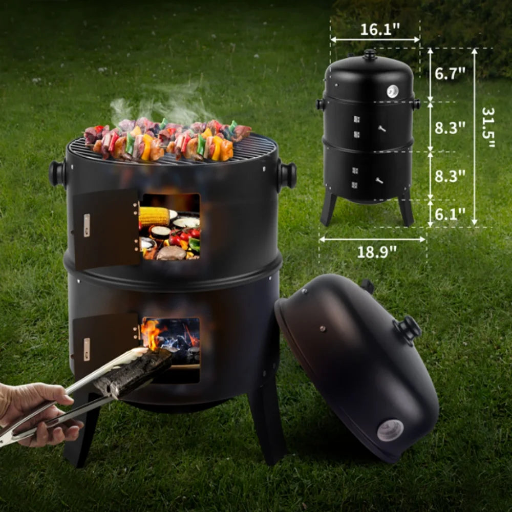 Portable Vertical Charcoal Smoker