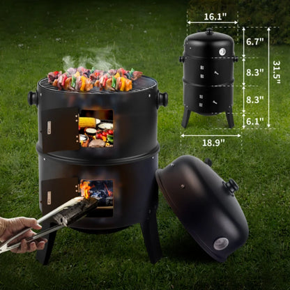 Portable Vertical Charcoal Smoker